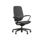 SitLab Amiko ergonomic office chair — Carbon (Black), side view