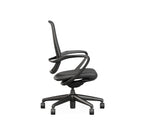 SitLab Amiko ergonomic office chair — Carbon (Black), rear view