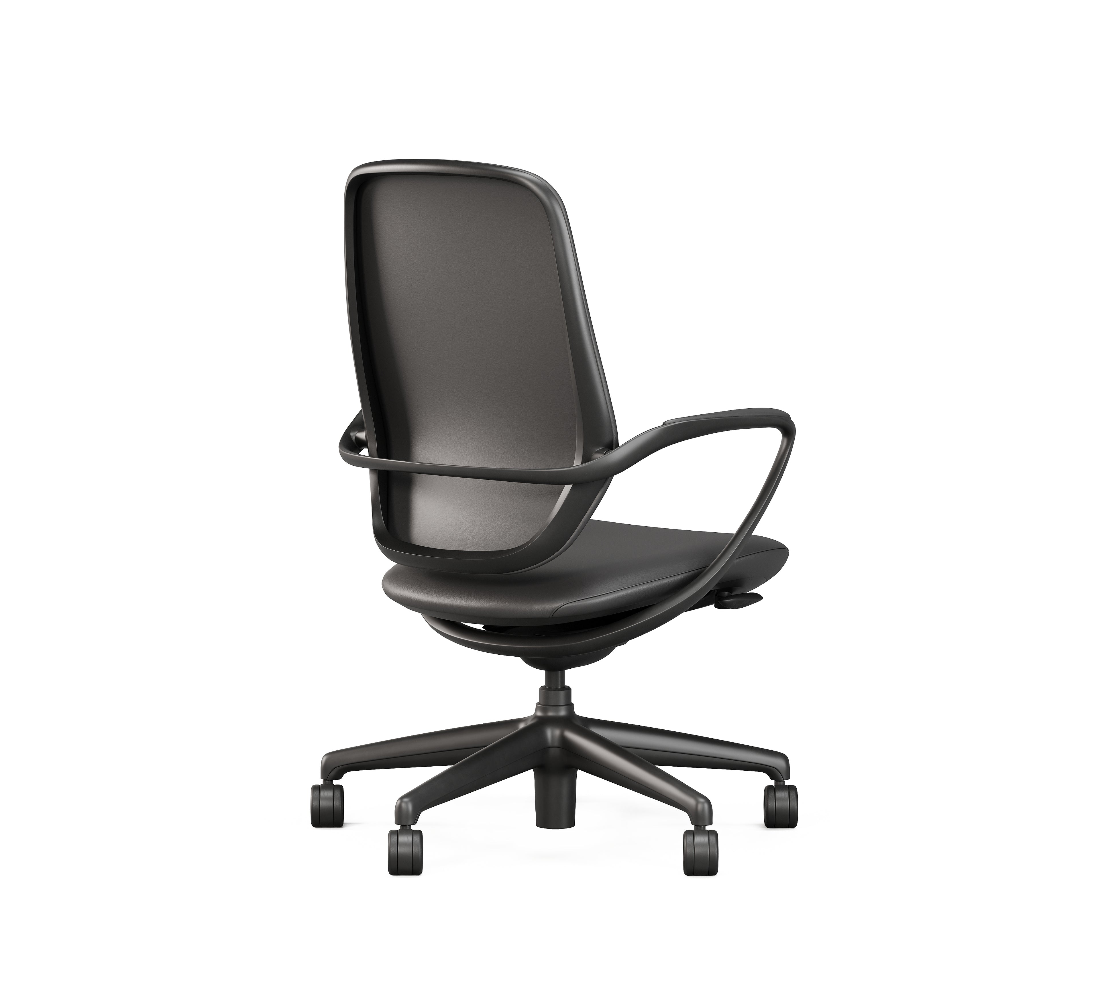 SitLab Amiko ergonomic office chair — Carbon (Black), angled view