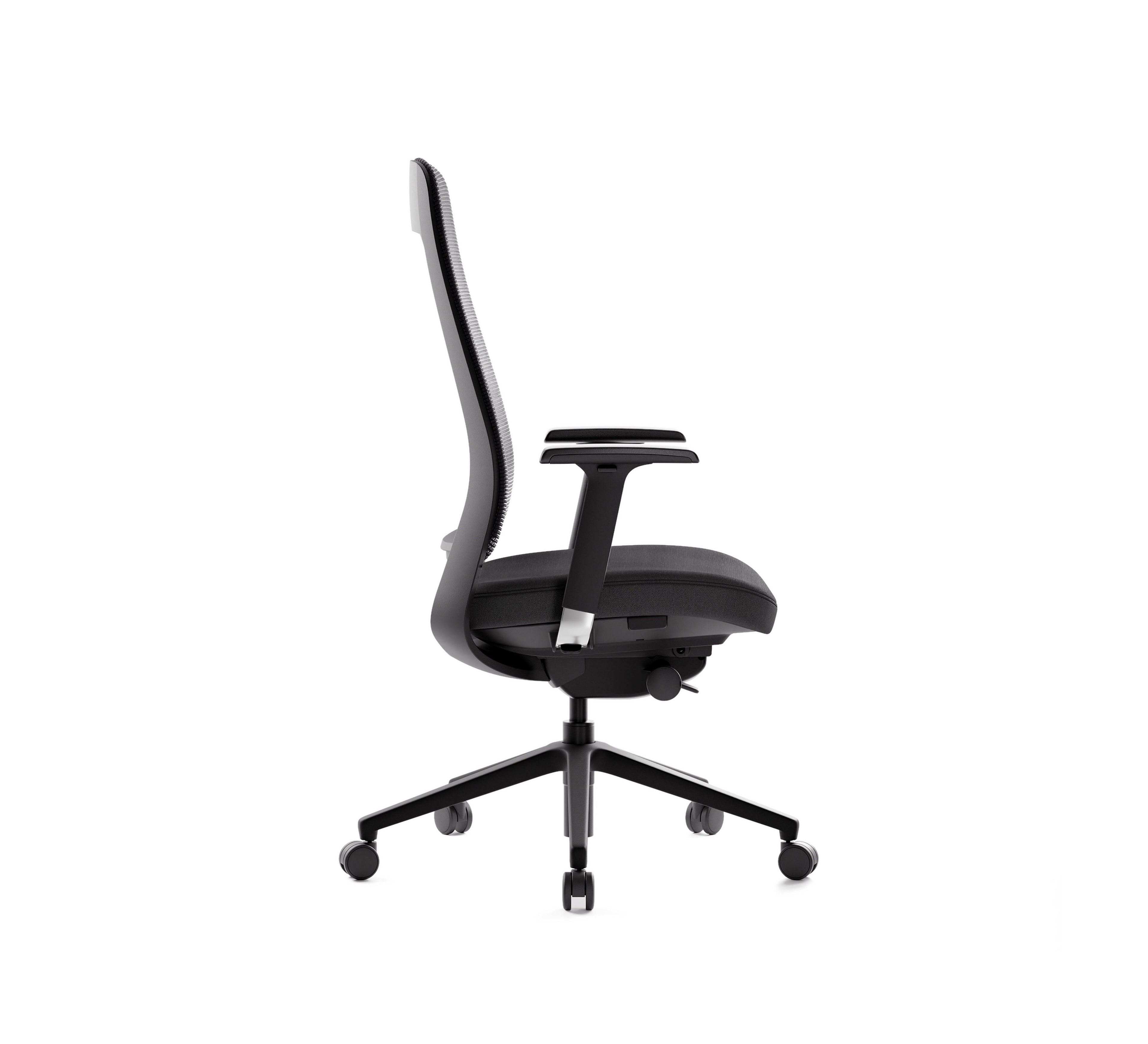 SitLab Frankie ergonomic office chair — 4D Armrests, side profile