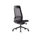 SitLab Frankie ergonomic office chair — Standard (No Armrests), three-quarter rear view