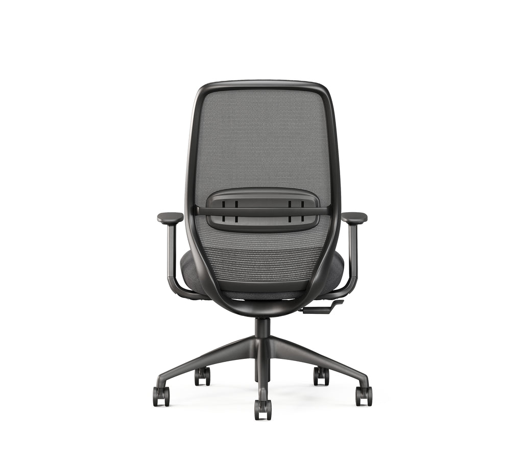 SitLab Harwood task chair with 1D height-adjustable armrests