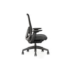 SitLab Remy ergonomic office chair — Midnight, rear view