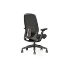 SitLab Remy ergonomic office chair — Midnight, angled view