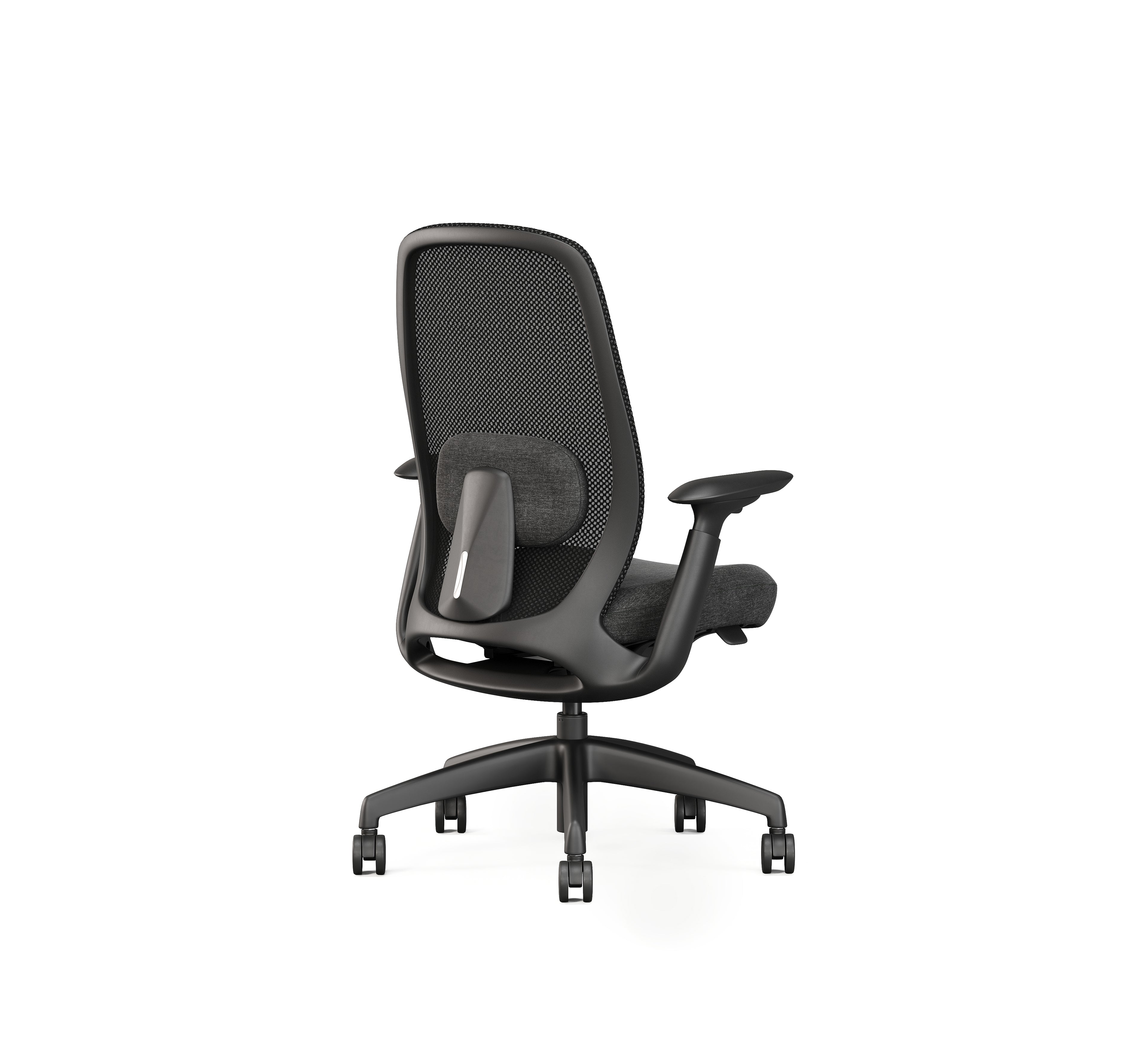SitLab Remy ergonomic office chair — Midnight, angled view